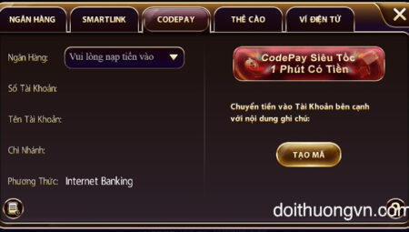 Nạp tiền bằng phương thức Codepay